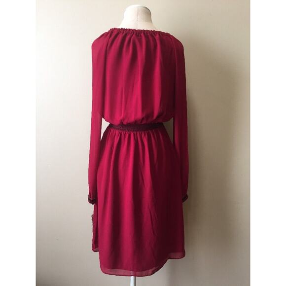 Altuzarra X Target Women's Red Ruby Gold Sequins Stitching Blouson Dress 4 - Picture 6 of 9